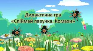 Презентація для дошкільнят. Дидактична гра "Спіймай павучка". Комахи
