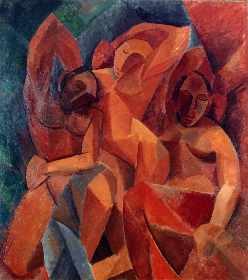 Пабло Пікассо, Три жінки, 1907-8, полотно, олія, 200 х 178 см (Державний Ермітаж, Санкт-Петербург)