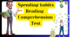 Spending habits.  Reading Comprehension Test