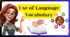 Use of  language. Vocabulary