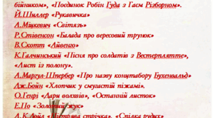 Список літератури для читання влітку (українська література, 7 клас)