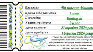 Паспорт здобувача освіти НУШ + авіаквиток