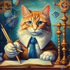 The cat is a mathematician" — created in Shedevrum