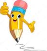 Pencil Character giving thumbs up Stock Illustration by ©Dazdraperma #5473650