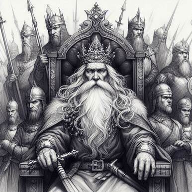 король лир карандашный набросок