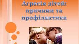 Профілактика та корекція дитячої агресивності