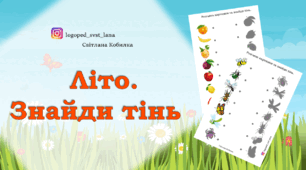 Завдання для дітей дошкільного віку "Літо. Тіні".