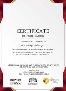  ASSESMENT OF RISK FACTORS FOR THE SPREAD OF COVID-19 INFECTION IN THE WORLD