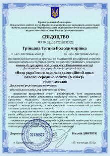  Нова Українська Школа: адаптаційний цикл базової середньої освіти (6 клас)