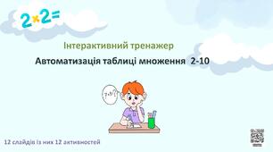 Інтерактивна анімована презентація «Автоматизація таблиці множення та ділення від 2 до 10».