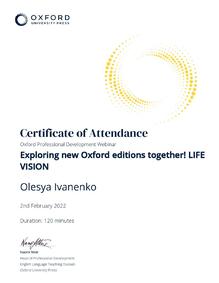  Exploring new Oxford editions together! LIFE VISION
