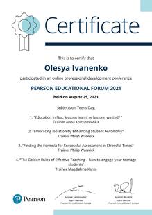  PEARSON EDUCATIONAL FORUM 2021. Teens Day
