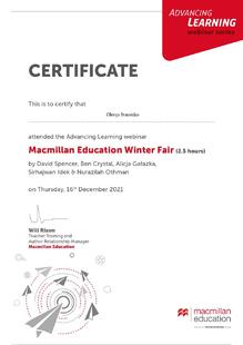  Macmillan Education Winter Fair