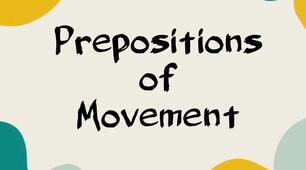 Grammar. Prepositions of Movement
