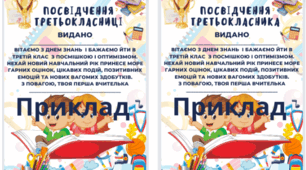 Посвідчення третьокласника та третьокласниці НУШ