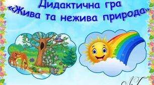 Дидактична гра "Жива та нежива природа"