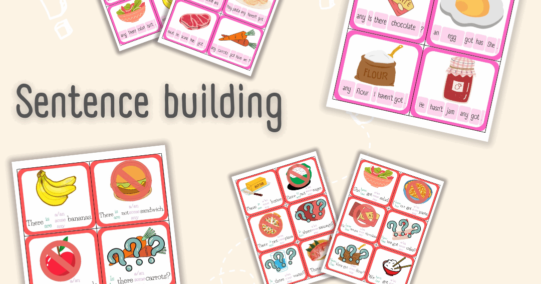 Food. Набір карток - Sentence building. Countable and uncountable nouns ...