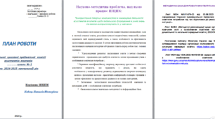 План роботи на 5 засідань методичного об'єднання (ЩЦПК) асистентів вчителів на 2024-2025 н.р.