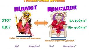 Лінгвістична казка "Головні члени речення. Підмет і присудок"