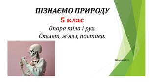 5 клас. Презентація "Опора тіла і рух. Скелет, м’язи, постава"
