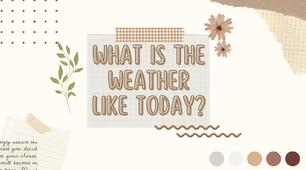 WHAT IS THE WEATHER LIKE TODAY?