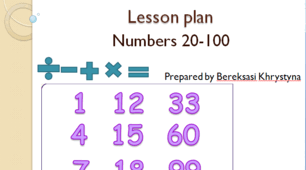 Lesson plan "Numbers 20-100"