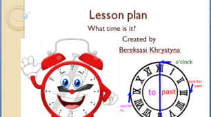 Lesson plan "What time is it? Clock"