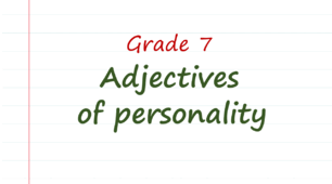 Prepare 7. Adjectives of personality. Робочий аркуш