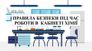 Презентація на тему "Правила безпеки під час роботи в кабінеті хімії" 7 кл НУШ