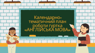 Календарно-тематичний план роботи гуртка  «АНГЛІЙСЬКА МОВА»