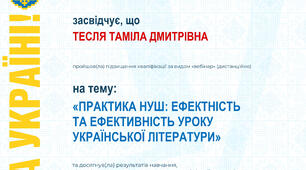 Практика НУШ: ефектність та ефективність уроку української літератури