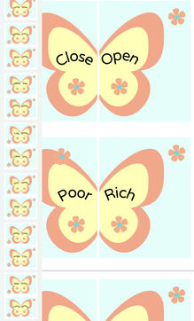  🇬🇧 50 Antonym Butterflies ⭐️⭐️⭐️ Флешкарти для повторення антонімів 🌷Підійдуть для створення пазлів 🌷 Вартість - 25 грн 