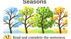 Робочий аркуш з теми «Seasons»