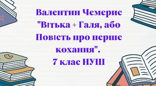 Валентин Чемерис "Вітька + Галя, або Повість про перше кохання". НУШ
