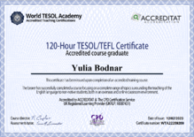  TESOL/TEFL Certificate