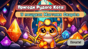 Презентація "Пригоди рудого кота: У пошуках магічних скарбів" - додавання та віднімання в межах 10😻