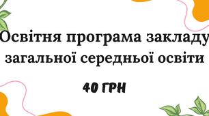 Освітня програма закладу загальної середньої освіти (ліцею, гімназії) у форматі Word