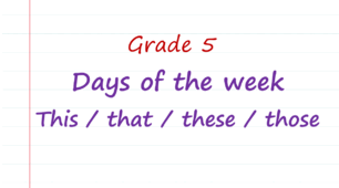 Prepare 5. Days of the week. Demonstrative pronouns. Робочий аркуш