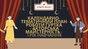 Календарно-тематичний план роботи гуртка «Акторська майстерність» 3 рік навчання