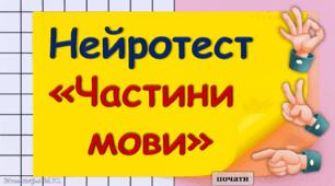 Презентація Нейротест "Частини мови"