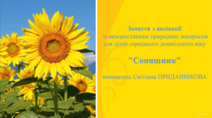 Інтегроване заняття (ознайомлення із природним довкіллям*пластилінографія): "СОНЯШНИК"