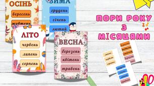 Вивчаємо Пори року та назви місяців