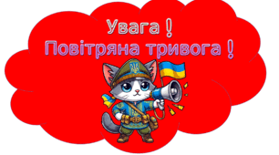 Правила поведінки під час повітряної тривоги з військовим Котиком.