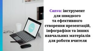 Презентація до виступу на педагогічній раді на тему: "Canva: інструмент для швидкого та ефективного створення презентацій, інфографіки та інших навчальних матеріалів для роботи вчителя"