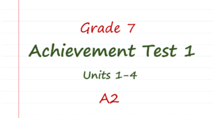 Prepare 7. Achievement test 1 (Units 1–4)