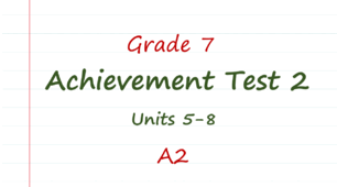 Prepare 7. Achievement test 2 (Units 5–8)