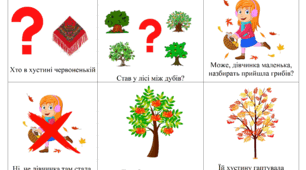 Мнемотаблиця до вірша "Горобина" М. Познанська