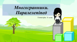 11 клас. Геометрія. Многогранники. Паралелепіпед