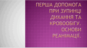Презентація " Перша допомога при зупинці дихання та кровообігу. Основи реанімації"