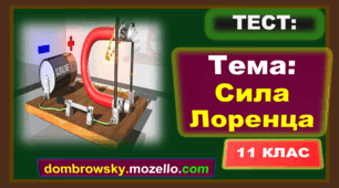 Тест за темою: «Сила Лоренца»